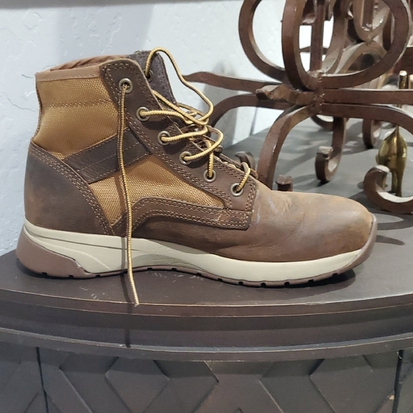Carhartt Brown Tan Work Sneaker Boots Construction Leather Rubber Sole Fast Dry main image 7